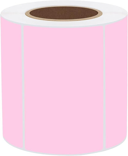 STARLIBOO 3x2 inch Color Direct Thermal Label Stickers for Shipping, Barcode, Address, Compatible with Rollo Label Printer & Zebra Desktop Printers (Pink)
