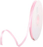 1/4" x 100 Yards Light Pink Polyester Satin Ribbon Single Faced Bulk Fabric Ribbons for Gift Wrapping, Crafting and DIY Projects, Hair Accessories, Tiny Bows