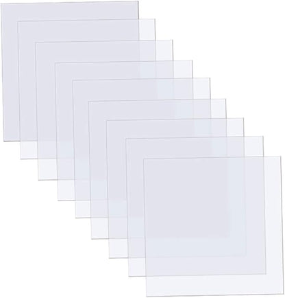 15 Pieces 4 mil Blank Stencil Sheets, 12 x 12 Inch Clear Blank Material Mylar Templates, Square Stencil Template for Vinyl Cutting Machine/Silhouette Stencils Material