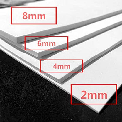Labzhang White EVA Foam Cosplay, 1 Piece of 8mm Craft Foam,Cosplay Foam, 14" x 39" Ultra-high Density 80 kg/m3 EVA Foam Sheets