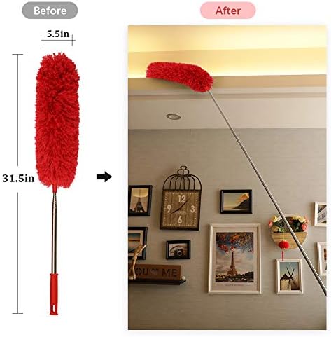 DELUX Microfiber Feather Duster Extendable Cobweb Duster - Image 3