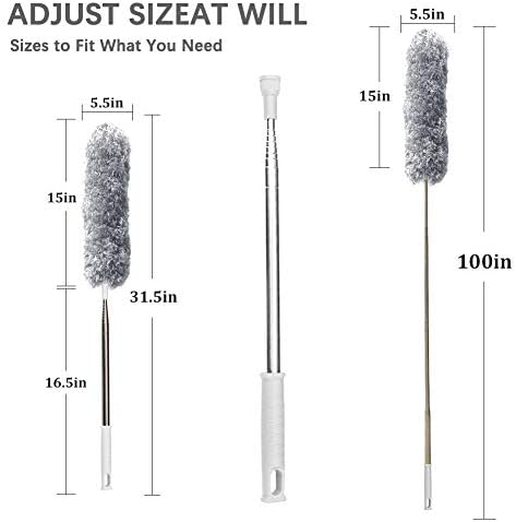 DELUX Microfiber Feather Duster Extendable Duster - Image 5