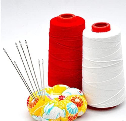 4“ Upholstery Large Eye Long Needle Apply to Home or Work Hand Sewing Tapestry Embroidery (4 inchX2 + Leather)