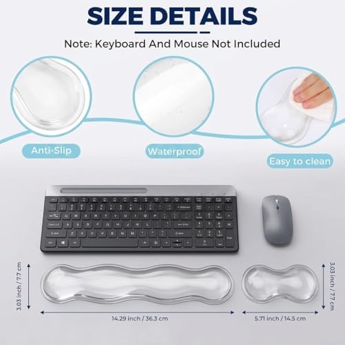 Gel Wrist Rest for Keyboard and Mouse, Wrist Rest for Keyboard, Mouse Wrist - Image 4