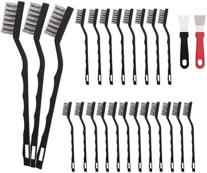 20 Pcs Mini Wire Brush Stainless Steel Brush Set, Masonry Brush Wire Brush by Unknown