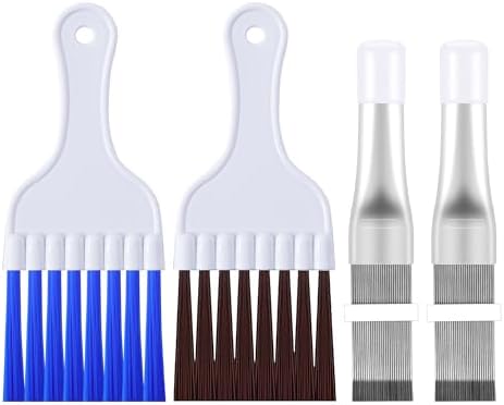 4 Pcs Air Conditioner Fin Comb Cleaner kit AC Coil Cleaning Brush Condenser Fin by LONCHDAN