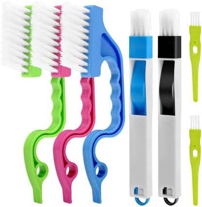 Window Track Cleaning Brush Set, 7 Pack Crevice Cleaner Tools by Unknown