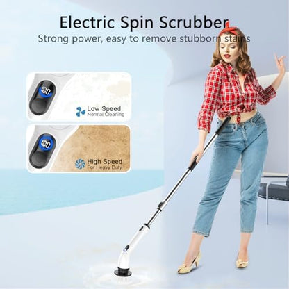 TUYU Electric Spin Scrubber, 8 Replaceable Brush Heads - Image 2