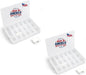 2PACK Embroidery Floss Organizer Box with 50 Cardboard Bobbins - 17 Compartments Clear embroidery thread and Beads organizer box, Snap-Tight Clear Sewing Organizer - Jewelry Bead Holder (Made in USA)