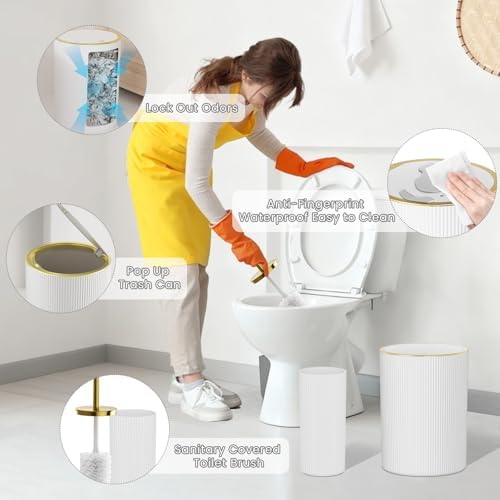 White Bathroom Accessories Set - Image 4