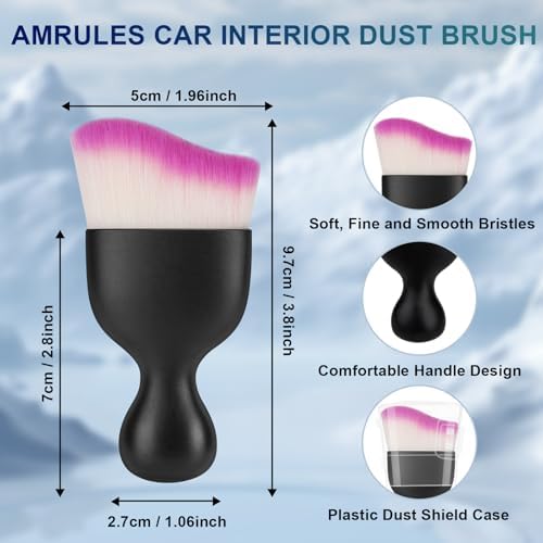 Amrules 2 Pcs Car Interior Detailing Brush Cleaning Tools - Image 2