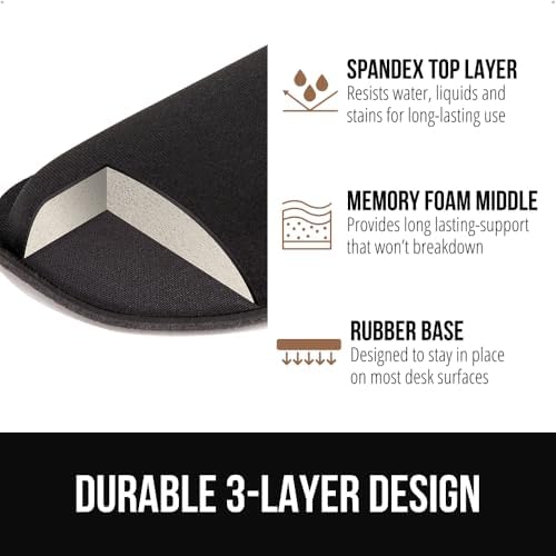 GORILLA GRIP Silky Memory Foam Keyboard Wrist Rest and Mouse Pad - Image 5