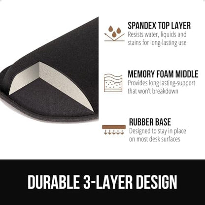 GORILLA GRIP Silky Memory Foam Keyboard Wrist Rest and Mouse Pad - Image 5