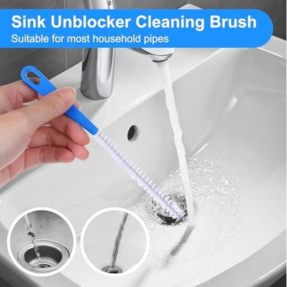 JIEYAO 2 Pack Flexible Drain Cleaning Tools, 23.6inch Bendable Long Drain Brush - Image 2