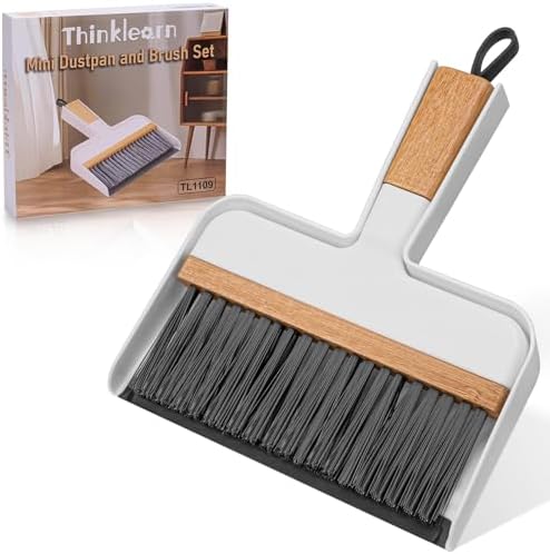 ThinkLearn Mini Dustpan and Brush Set, Bamboo Handle by THINKLEARN