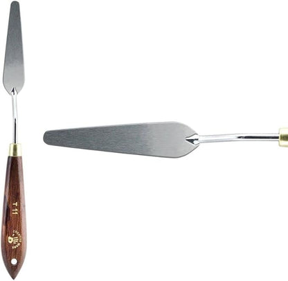 Creative Mark Stainless Steel Palette Knife Painting Tools - Paint Palette with Wooden Handle - Variety of Shapes and Sizes - 11T, 3 in