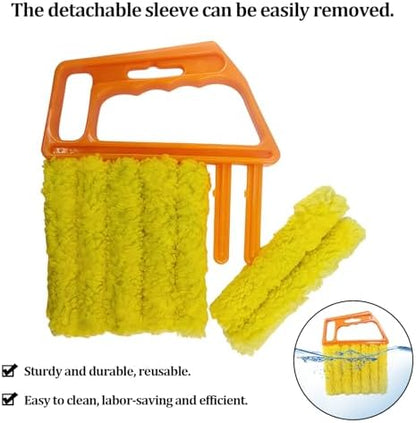 4 Pcs Window Venetian Blind Cleaner Duster Tool, Reusable 7 Finger Dusters - Image 3