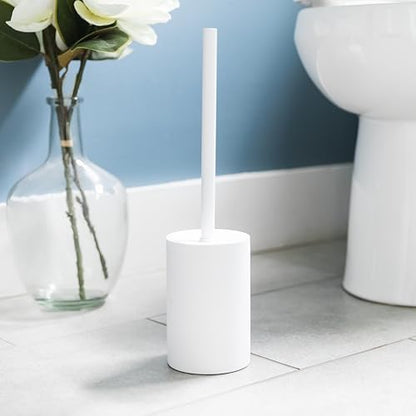 Yew Design Matte White Toilet Bowl Brush - Image 6