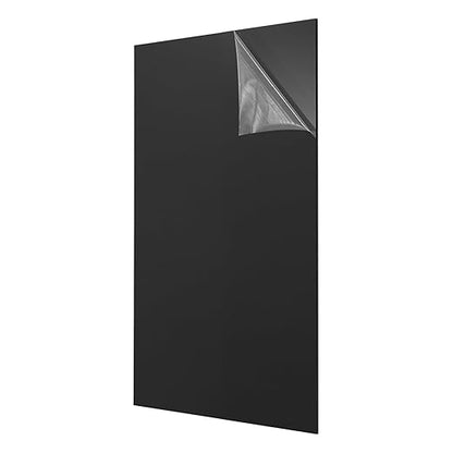 uxcell Acrylic Sheets 12x8 Inch Acrylic Panel 1/8 Inch-3mm Plastic Board for Picture Frames Sign Holders DIY Display Projects Craft, Black