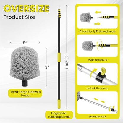 26FT High Reach Cobweb Duster - Image 3
