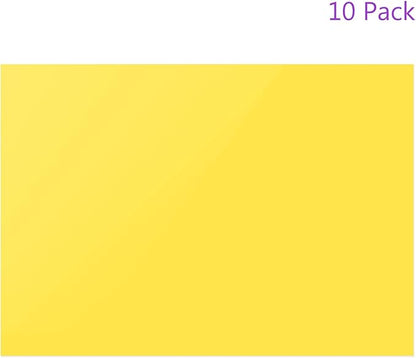 DMiotech 10Pcs Correction Gel Light Filter Overlay Transparent Plastic PVC Sheets Yellow for Photo，Film,Video