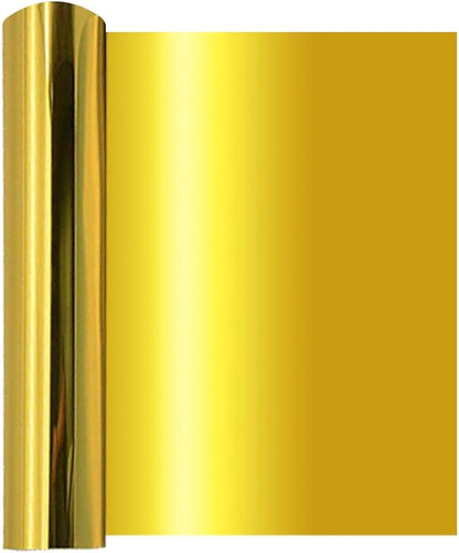 Tvinyl Warehouse Gold HTV Foil Heat Transfer Vinyl Roll 12" x 6FT for T-Shirt, Compatible with All Cutters