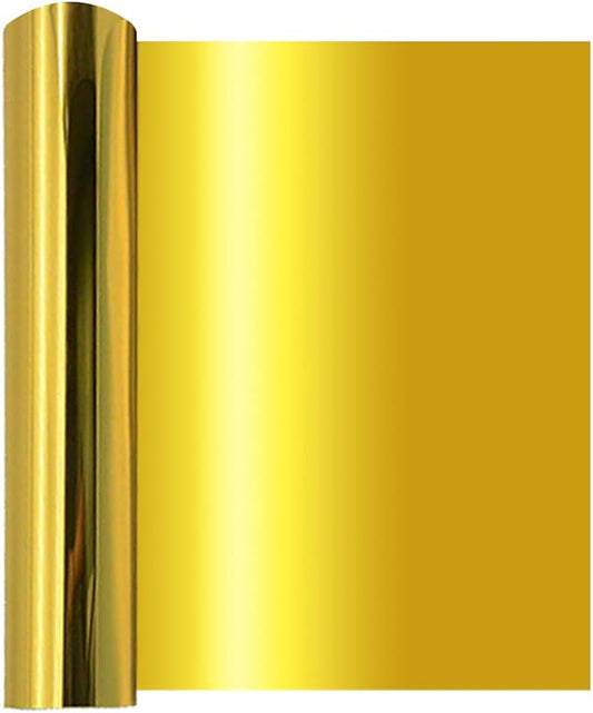 Tvinyl Warehouse Gold HTV Foil Heat Transfer Vinyl Roll 12" x 6FT for T-Shirt, Compatible with All Cutters