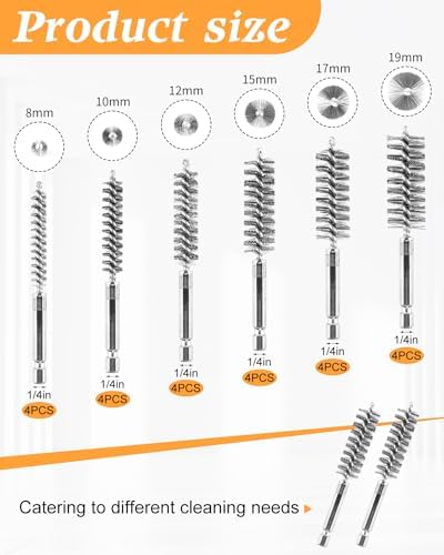 24 pcs Bore Brush for Drill - Image 2