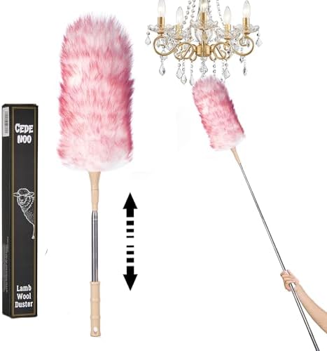 Lambswool Duster Extendable 22–55 Inch Natural Wool Duster by Unknown