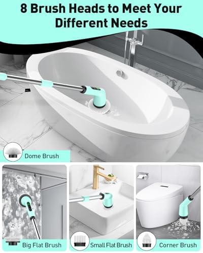 Electric Spin Scrubber for Bathroom, Shower Scrubber - Image 4