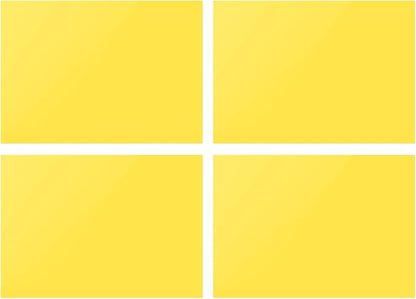 DMiotech 4Pcs Correction Gel Light Filter Overlay Transparent Plastic PVC Sheets Yellow for Photo，Film,Video