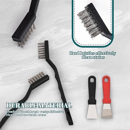 20 Pcs Mini Wire Brush Stainless Steel Brush Set, Masonry Brush Wire Brush - Image 7
