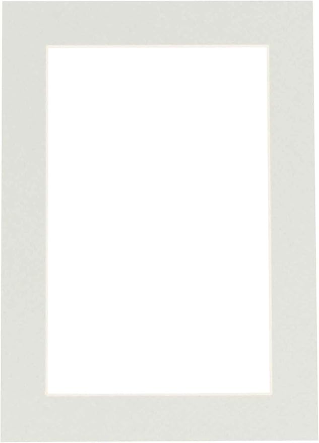 8x10 Mat Bevel Cut for 5x8 Photos - Acid Free Grey Precut Matboard - For Pictures, Photos, Framing - 4-ply Thickness