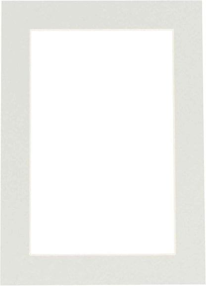 8x10 Mat Bevel Cut for 5x8 Photos - Acid Free Grey Precut Matboard - For Pictures, Photos, Framing - 4-ply Thickness