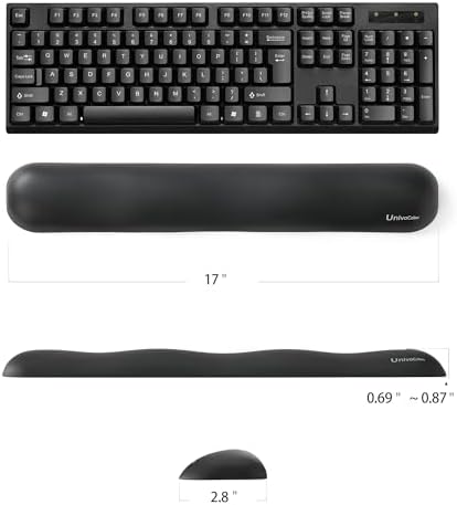 UnivoColors Design-Wave Keyboard Wrist Rest, Artificial Sheepskin+Memory - Image 5