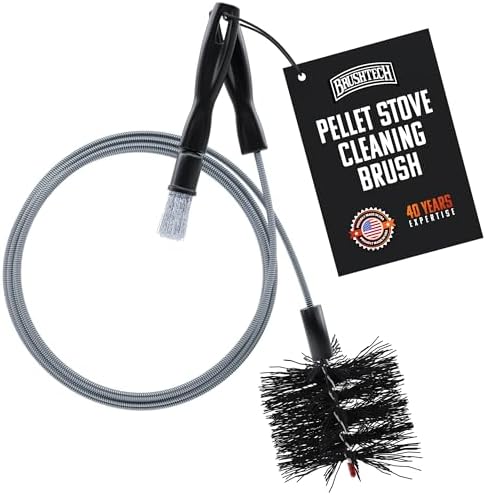 Brushtech Pellet Stove Cleaning Brush Kit, 3 inch Vent Pipe, 10 ft Rod by Brushtech