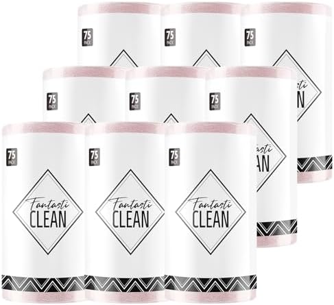 Fantasticlean Microfiber Cleaning Cloth Rolls- 675 Sheets by Fantasticlean