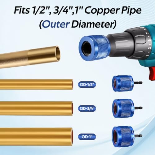 1/2", 3/4" & 1" Copper Pipe Cleaner Tool - Image 3