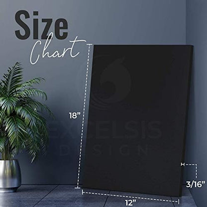 Black Foam Board 12 x 18 x 3/16" (5mm) Inch, 15 Pack Acid-Free Foam Core Poster Board Sheets for Art, Crafts, Presentation, Vision Board, Signboard, and Party Decorations