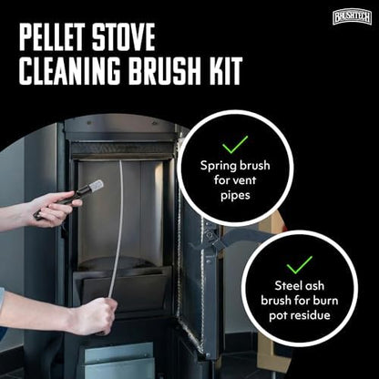 Brushtech Pellet Stove Cleaning Brush Kit, 3 inch Vent Pipe, 10 ft Rod - Image 6