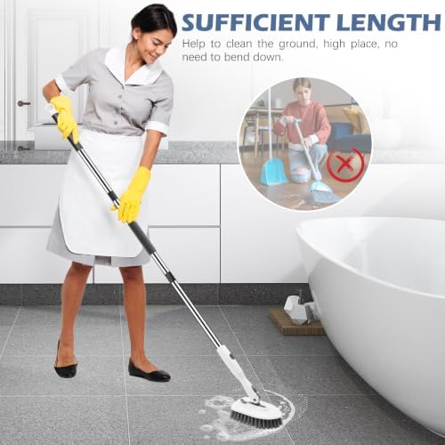 SetSail Tile Tub Scrubber Brush 3-in-1 Long Handle Shower Brush - Image 7