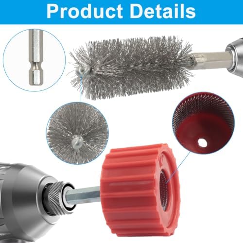 13 Pcs Copper Pipe Cleaner, 1/2" & 3/4" & 1" Cleaning Brush - Image 3
