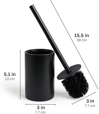 Yew Design Matte Black Toilet Bowl Brush - Image 5