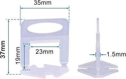 Tile Leveling System Clips 1/16" Tile Leveler Clips 1.5mm 2000 Pcs DIY Tile Leveler Spacers for Professional Ceramic Tile and Stone Installation