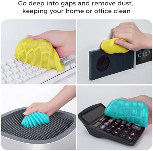 ColorCoral Keyboard Cleaning Gel Dust Cleaner Slime Car Clean Putty 2Pack - Image 4