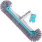 Swimming Pool Brush Head with Round Ends，17.5" Heavy Duty Aluminum Back Head by Unipool