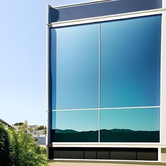 Rockrose Professional Window Tint for Home – One Way Privacy Window Film for Home Offices Heat Blocker Reflective Adhesive Mirror Tint with 99% UV Block – Silver 36in x 100FT