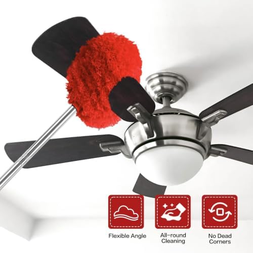 Ceiling Fan Cleaner Duster Reusable Microfiber Ceiling Fan Blade Cleaner - Image 2