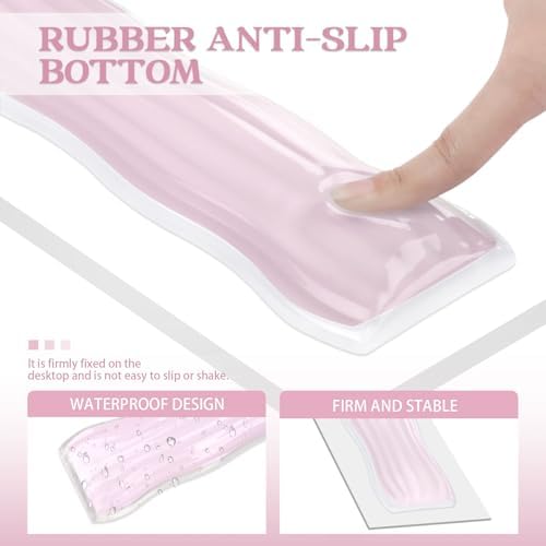 Gel Wrist Rest for Computer Keyboard and Mouse, Ergonomic Clear Keyboard Pad - Image 3