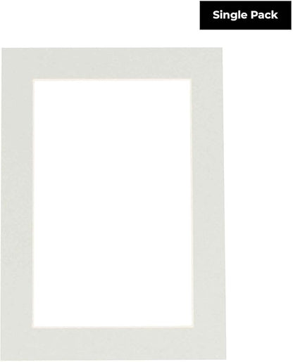 8x10 Mat for 6x8 Photo - Precut Grey Picture Matboard for Frames Measuring 8 x 10 Inches - Bevel Cut to Display Art Measuring 6 x 8 Inches - Acid Free ONE MAT with Backing Board & Clear Bag
